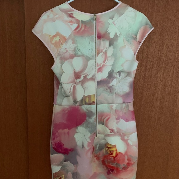 Ted Baker Floral Mini Dress (Small, fits like 4, Ted 2) - Picture 3 of 5